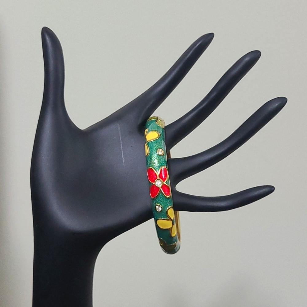 BJ Enameled Bracelet - Floral